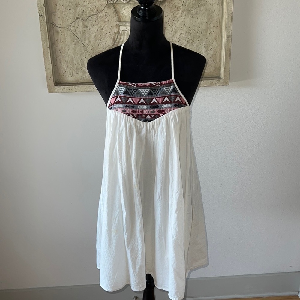 Altar’d State Sz m ivory shift boho mini dress / tunic